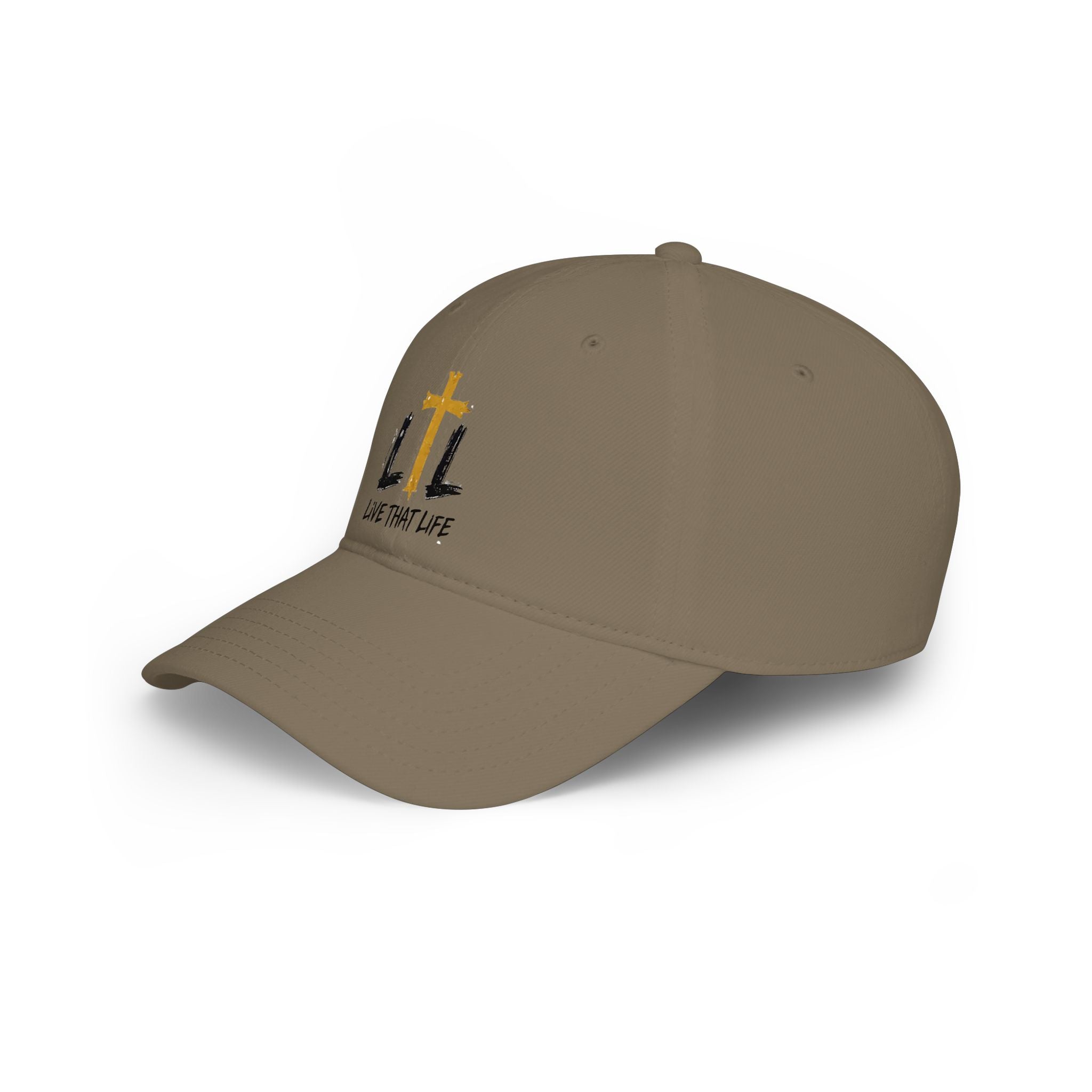 Low Profile Baseball Cap — 'LTL Live That Life' Christian Cross Hat