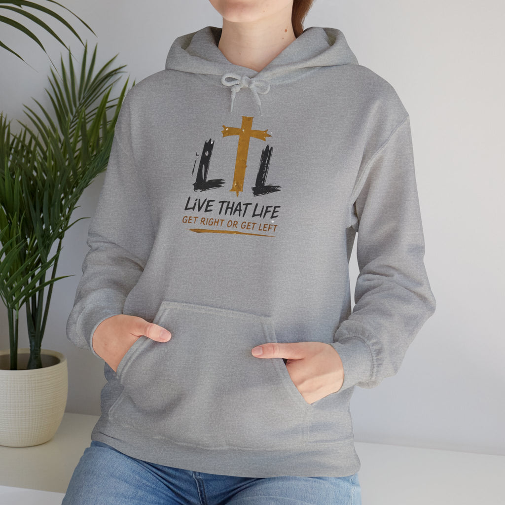 Live That Life Hoodie – Christian Cross LTL Inspirational Sweatshirt