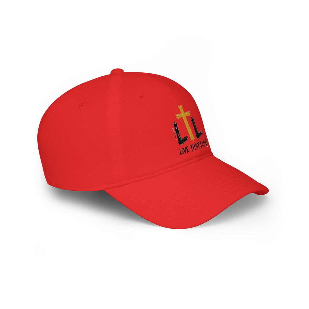Low Profile Baseball Cap — 'LTL Live That Life' Christian Cross Hat