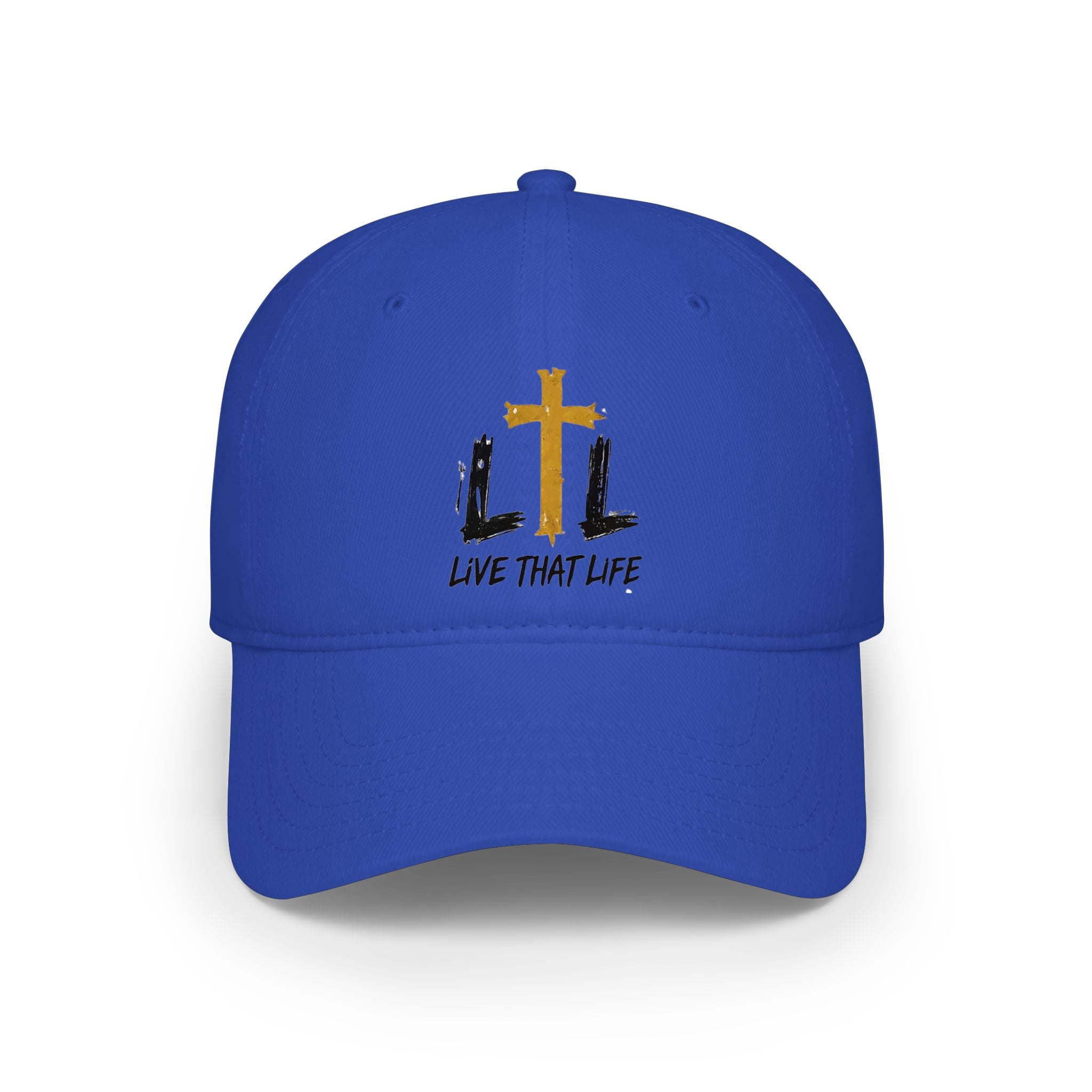 Low Profile Baseball Cap — 'LTL Live That Life' Christian Cross Hat