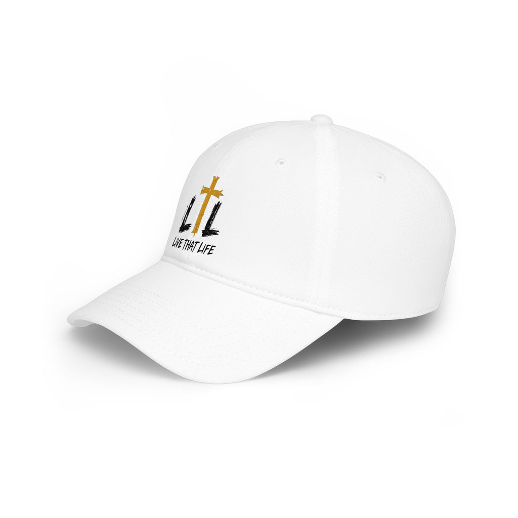 Low Profile Baseball Cap — 'LTL Live That Life' Christian Cross Hat