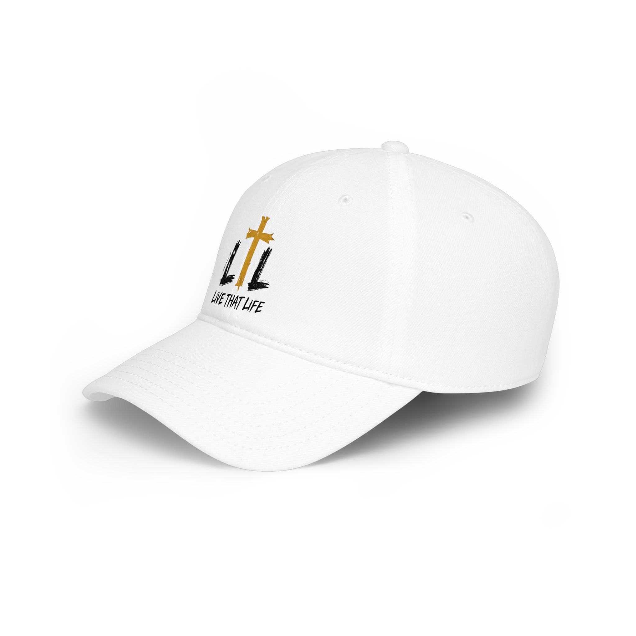 Low Profile Baseball Cap — 'LTL Live That Life' Christian Cross Hat