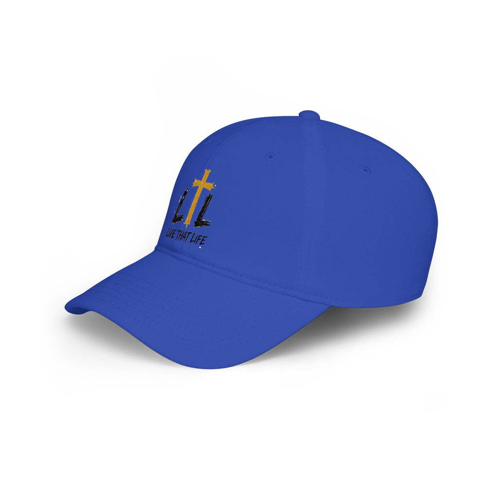 Low Profile Baseball Cap — 'LTL Live That Life' Christian Cross Hat