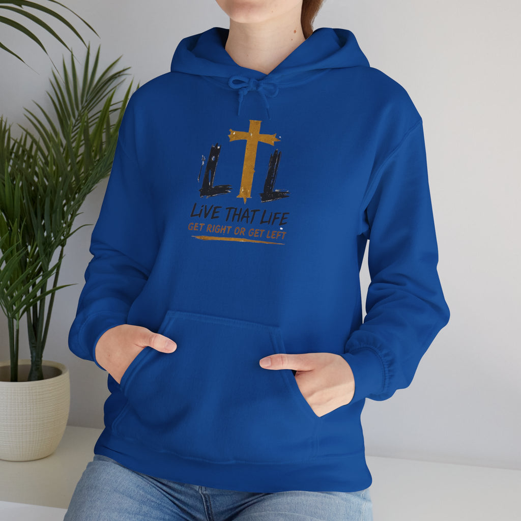 Live That Life Hoodie – Christian Cross LTL Inspirational Sweatshirt