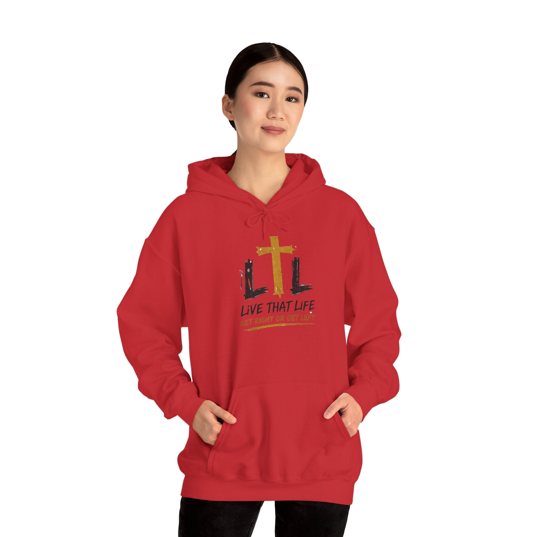 Live That Life Hoodie – Christian Cross LTL Inspirational Sweatshirt