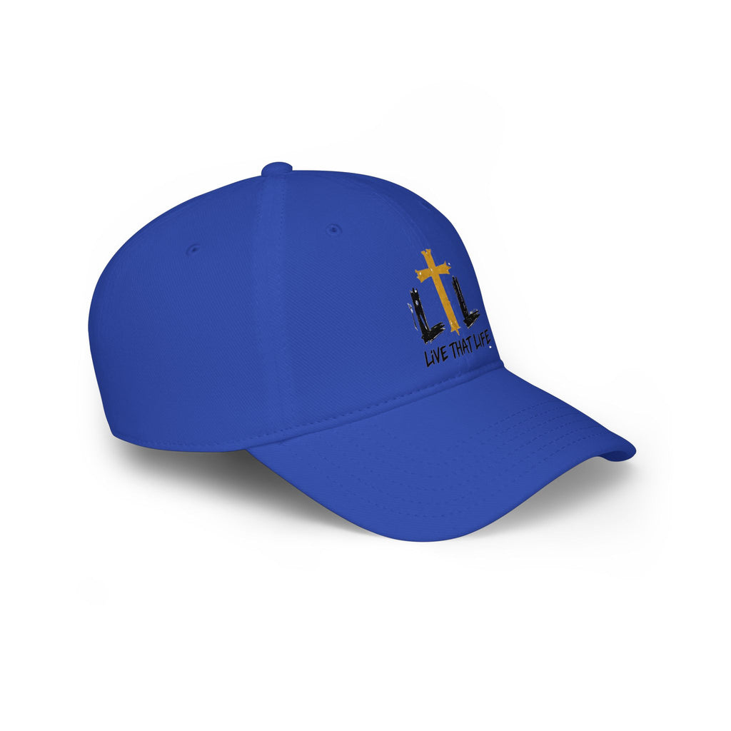 Low Profile Baseball Cap — 'LTL Live That Life' Christian Cross Hat