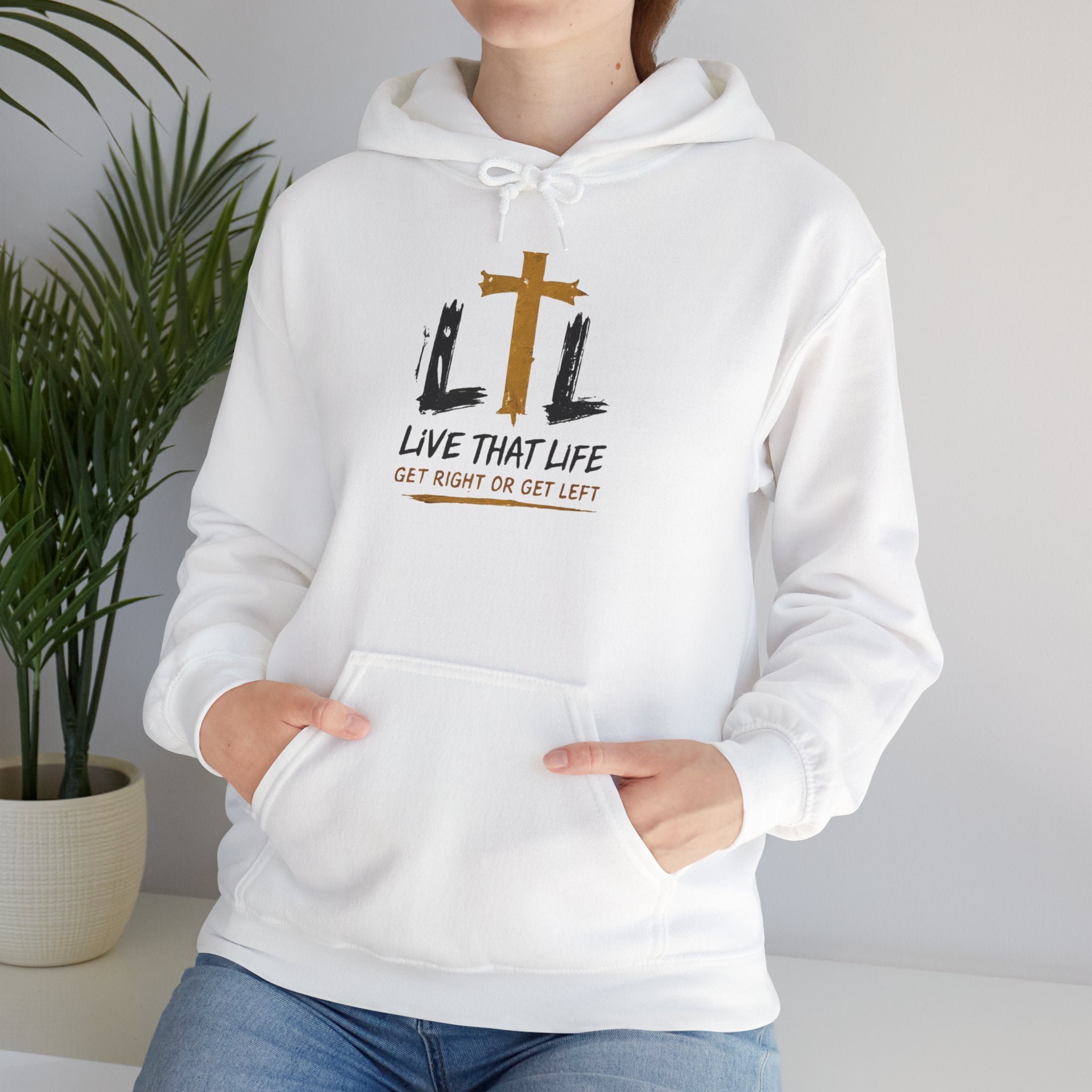 Live That Life Hoodie – Christian Cross LTL Inspirational Sweatshirt