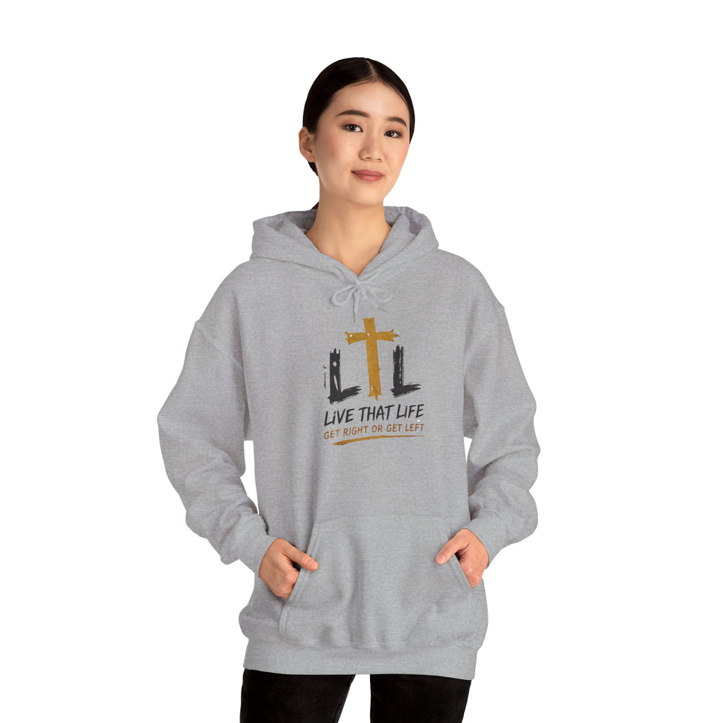 Live That Life Hoodie – Christian Cross LTL Inspirational Sweatshirt