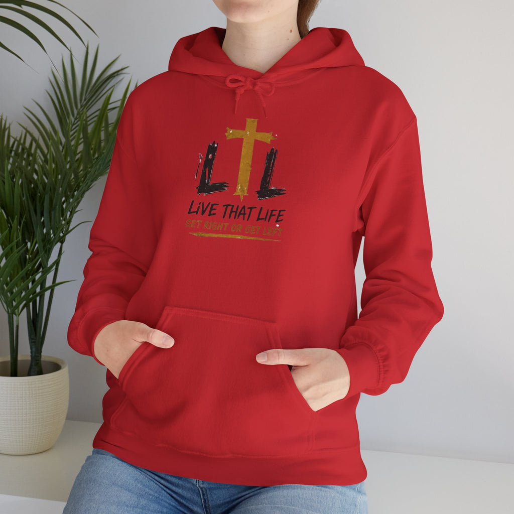 Live That Life Hoodie – Christian Cross LTL Inspirational Sweatshirt