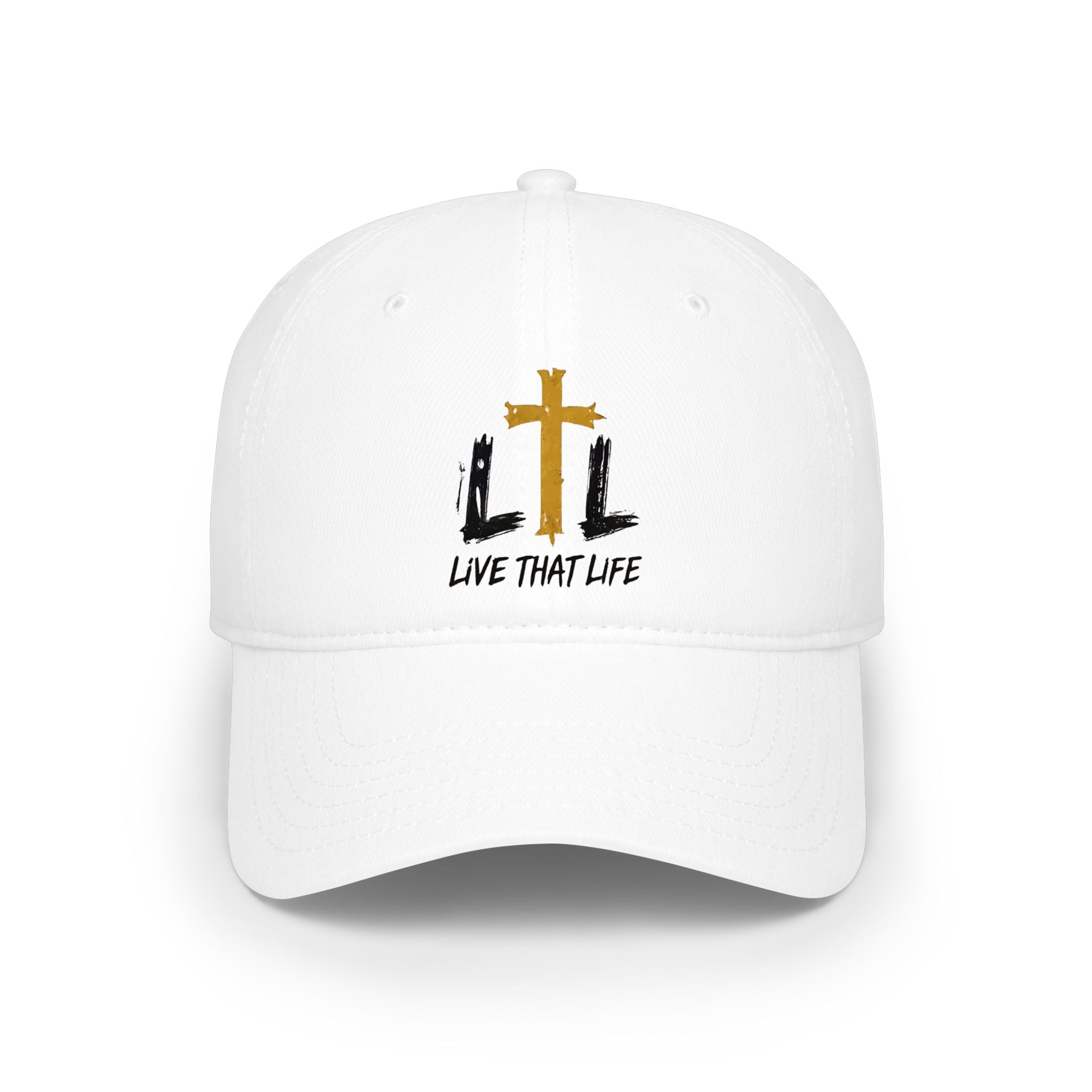 Low Profile Baseball Cap — 'LTL Live That Life' Christian Cross Hat