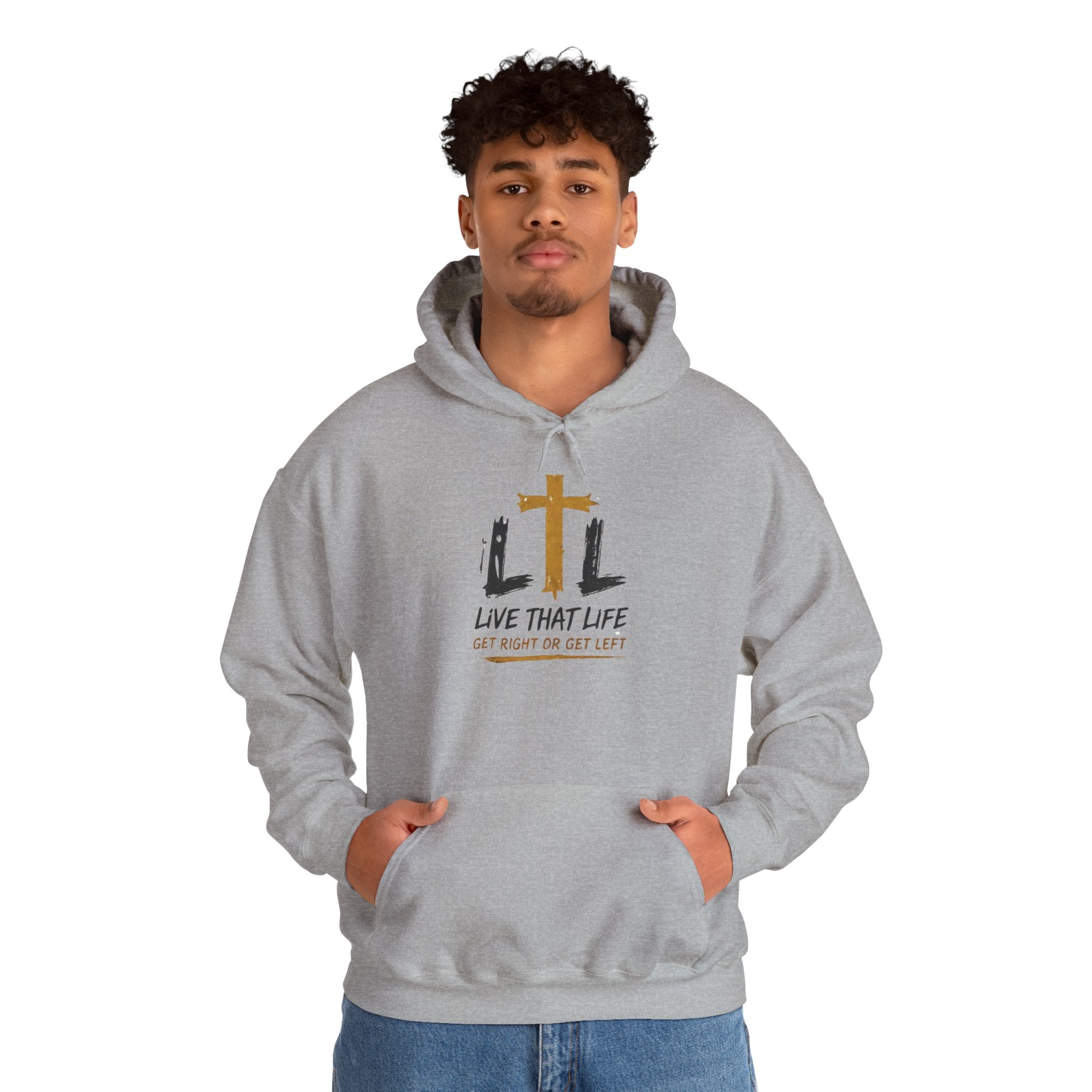 Live That Life Hoodie – Christian Cross LTL Inspirational Sweatshirt