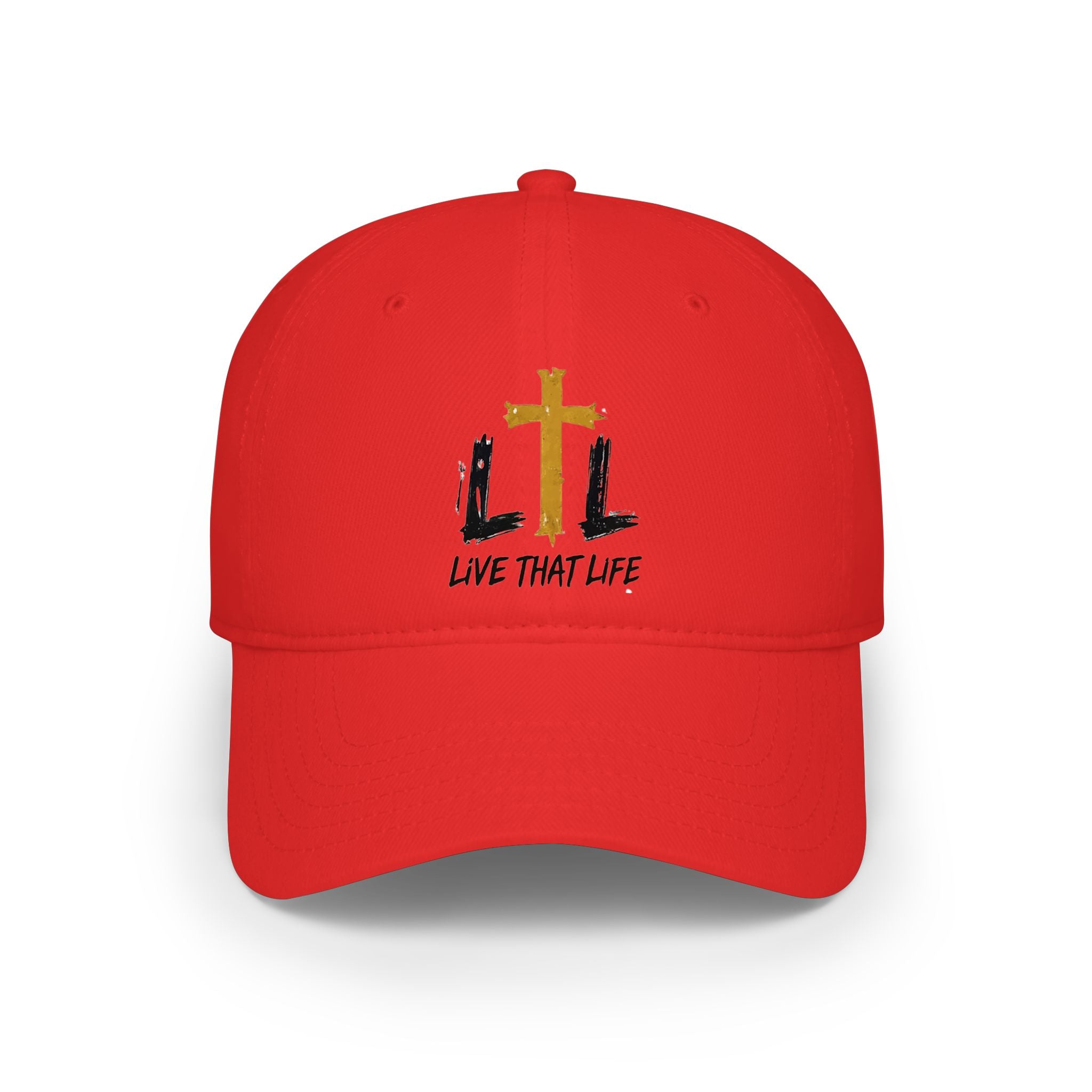 Low Profile Baseball Cap — 'LTL Live That Life' Christian Cross Hat